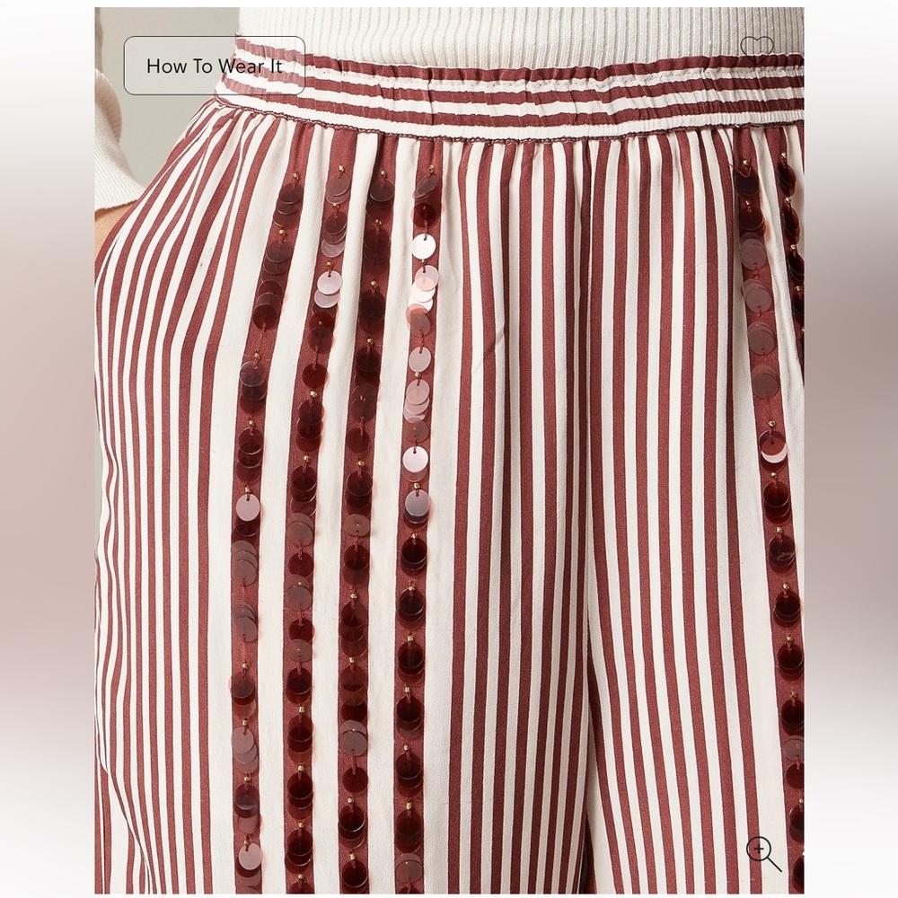 New J. Crew Collection High Rise Cropped Stratus Pant with Sequins Size 14 NWT - Picture 3 of 11